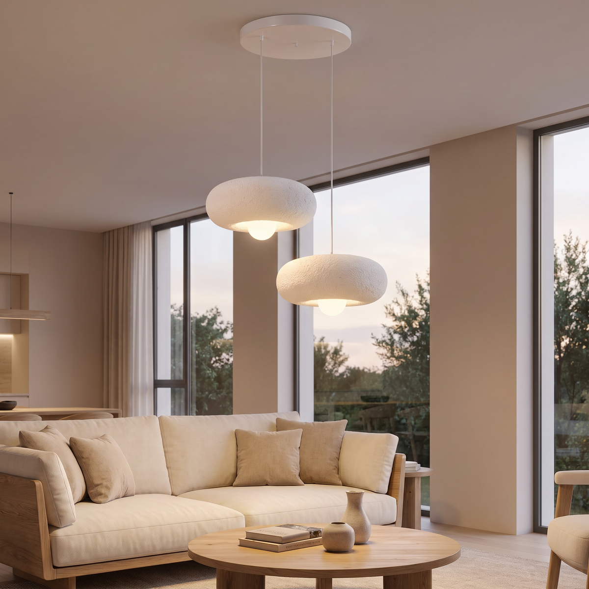Modern İkili Sarkıt Avize