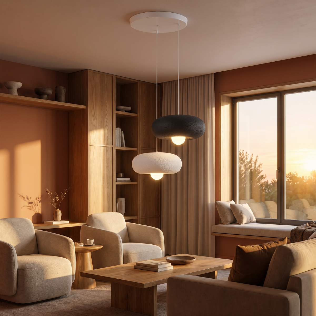 Modern İkili Sarkıt Avize