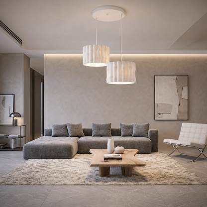 Modern İkili Bambu Tasarım Avize
