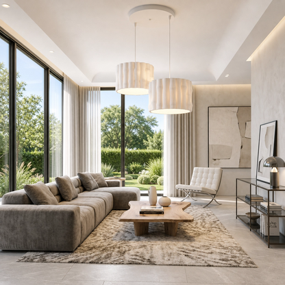 Modern İkili Bambu Tasarım Avize