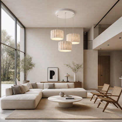 Modern Üçlü Bambu Tasarım Avize