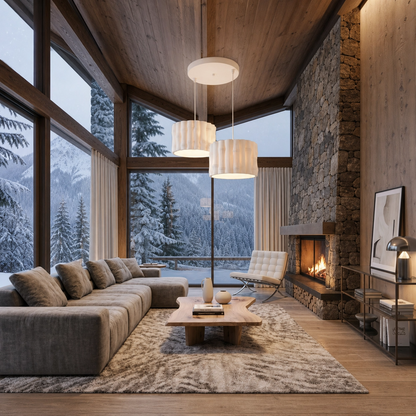 Modern İkili Bambu Tasarım Avize