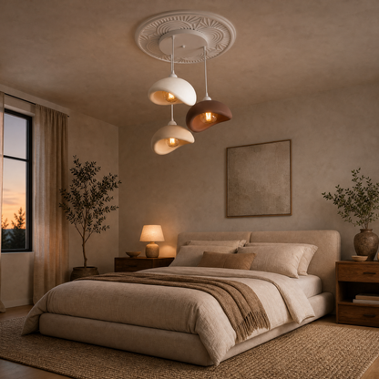 Beton Görünümlü Modern Üçlü Avize