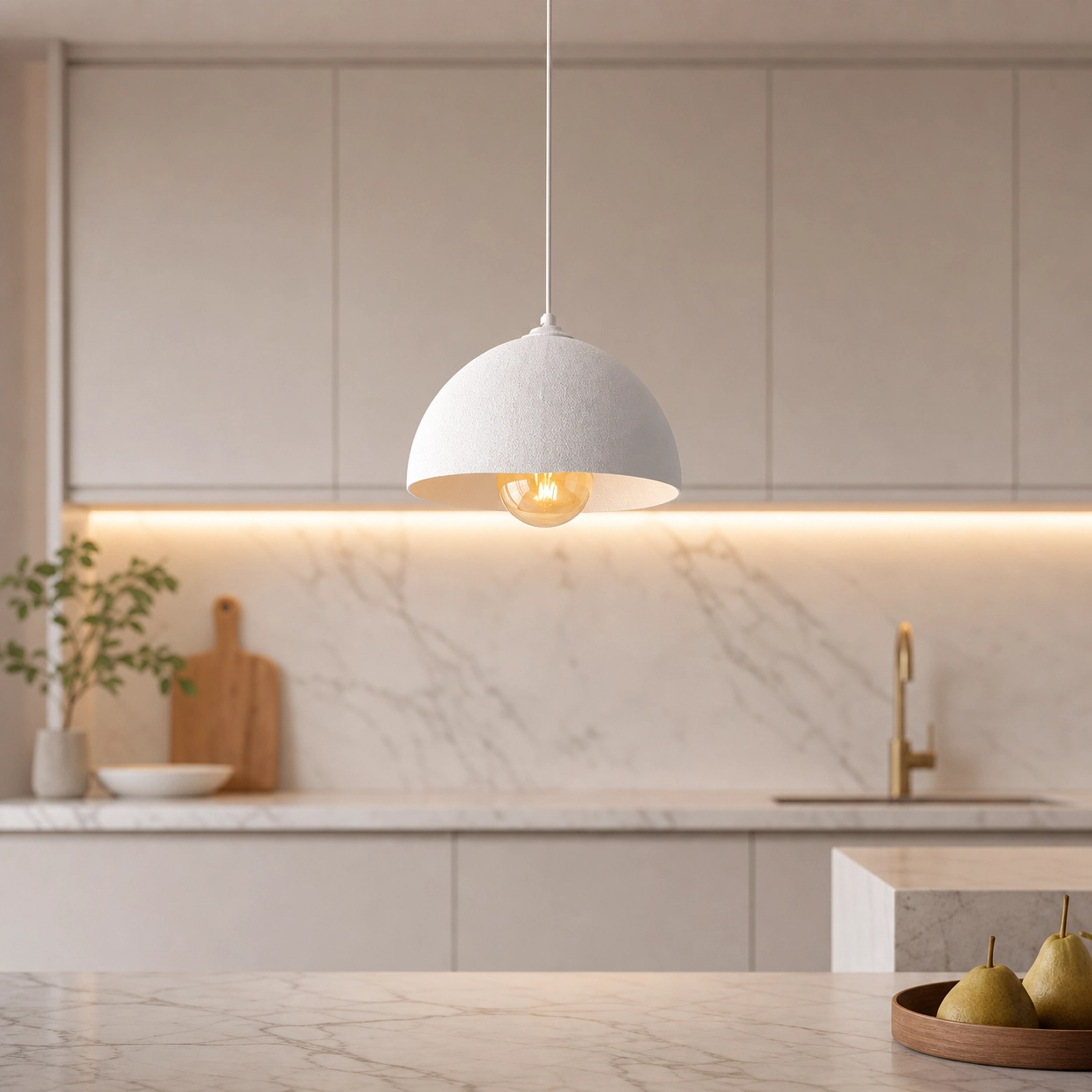 Beton Görünümlü Modern Avize